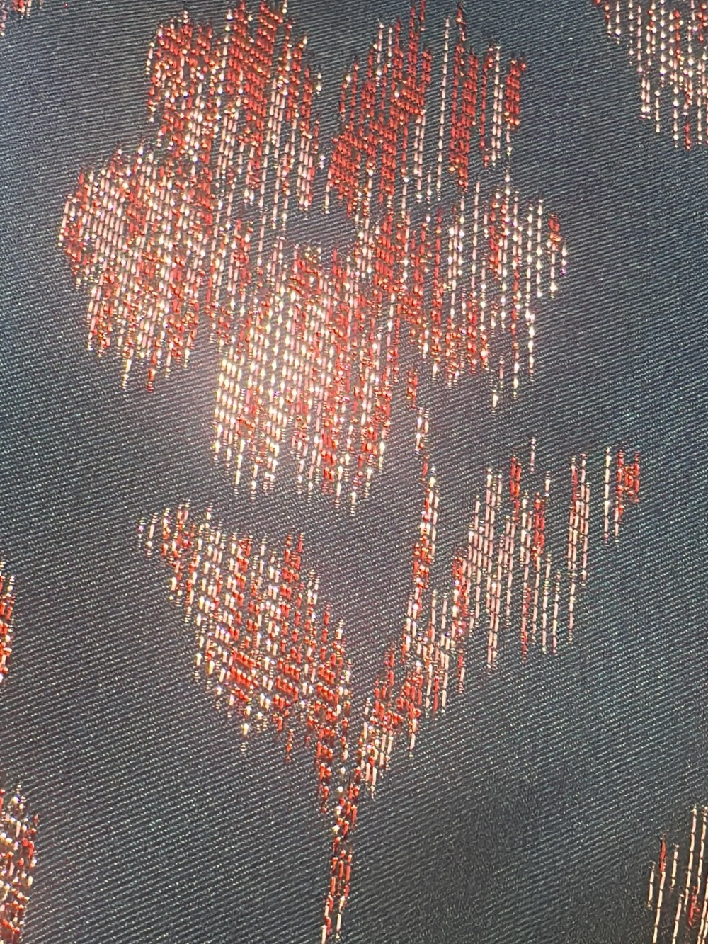 Draper James NWT JACQUARD Dress Navy with Metallic Pink Floral. Pit-pit20 (mix51 - Picture 9 of 13